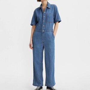 Levi's Short Sleeve Heritage Jumpsuit in Medium Wash Size Large
